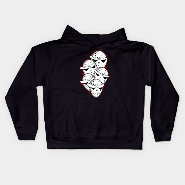 Jason Voorhees doodle Kids Hoodie by Kakescribble